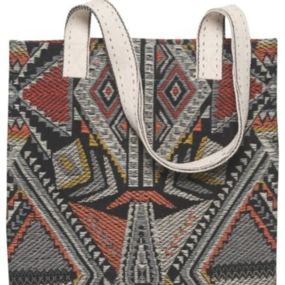 Kaleidoscope Woven Tote Bag NWT